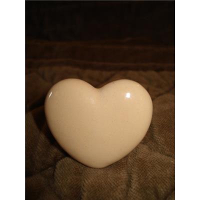 Bouton coeur beige rosé